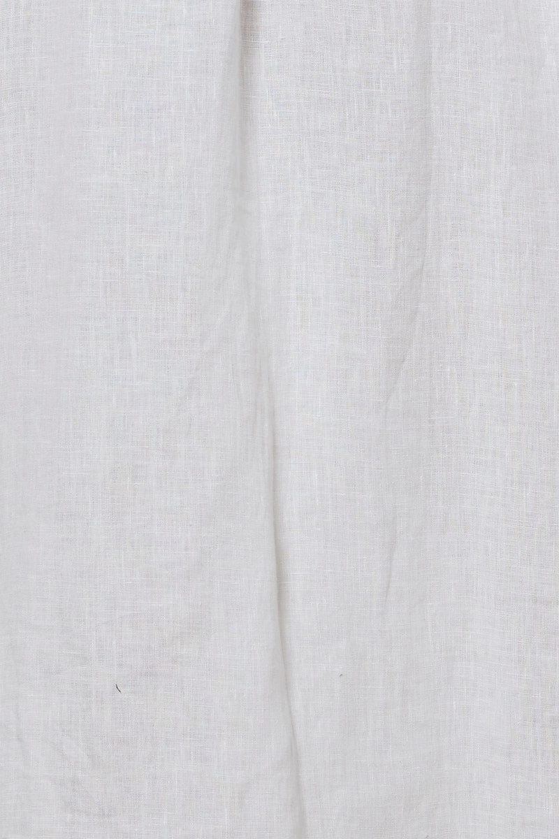 White A Line Dress Short Sleeve Maxi