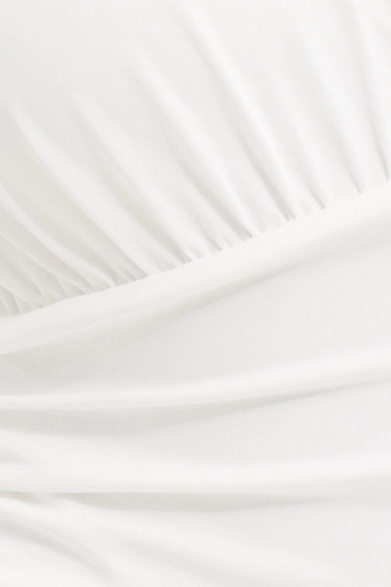 White Bodysuit Puff Sleeve