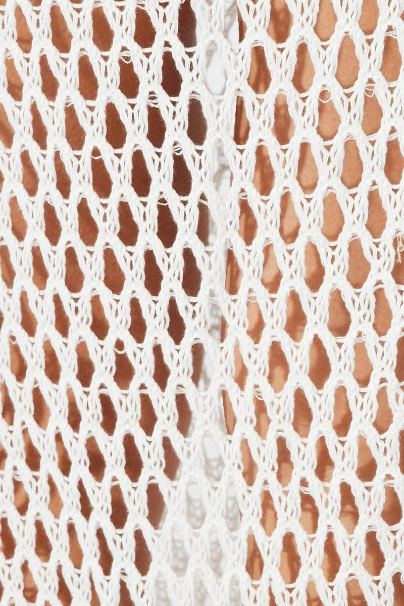 White Crochet Beach Skirt