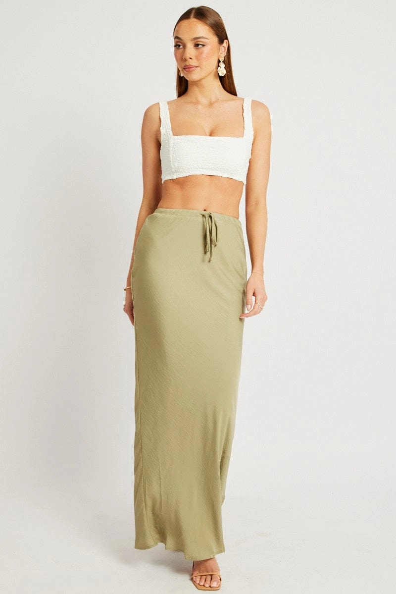 White Crop Top Textured