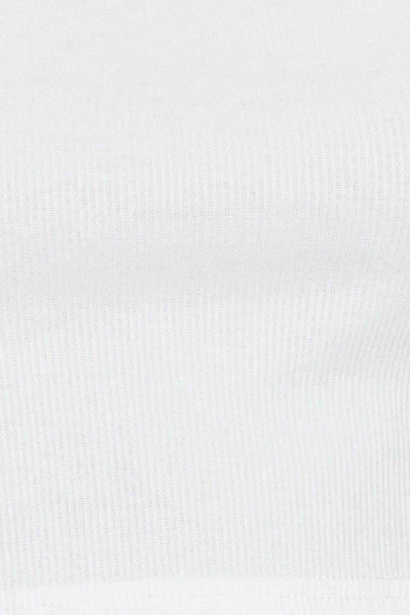 White Halter Top Crop