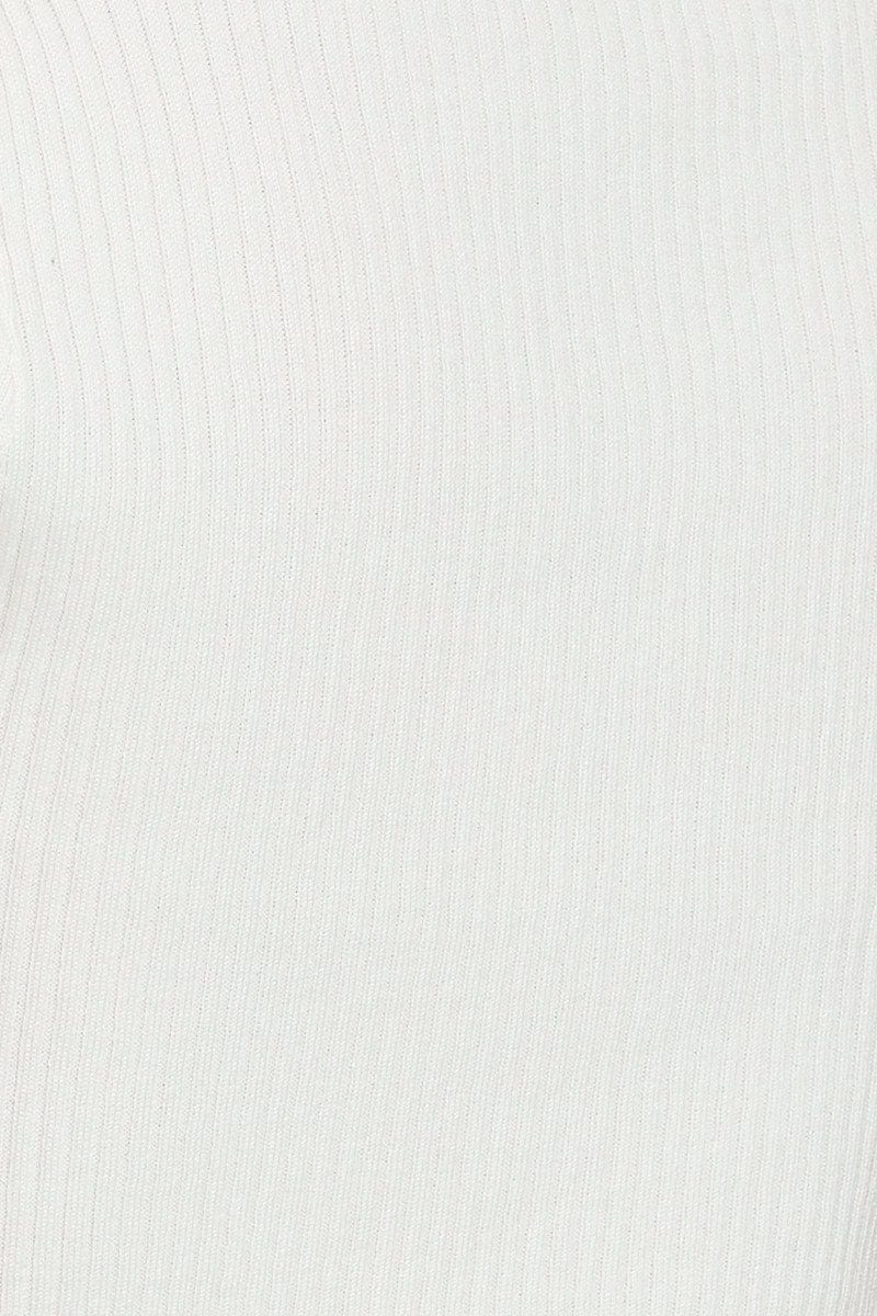 White Knit Cardigan Short Sleeve