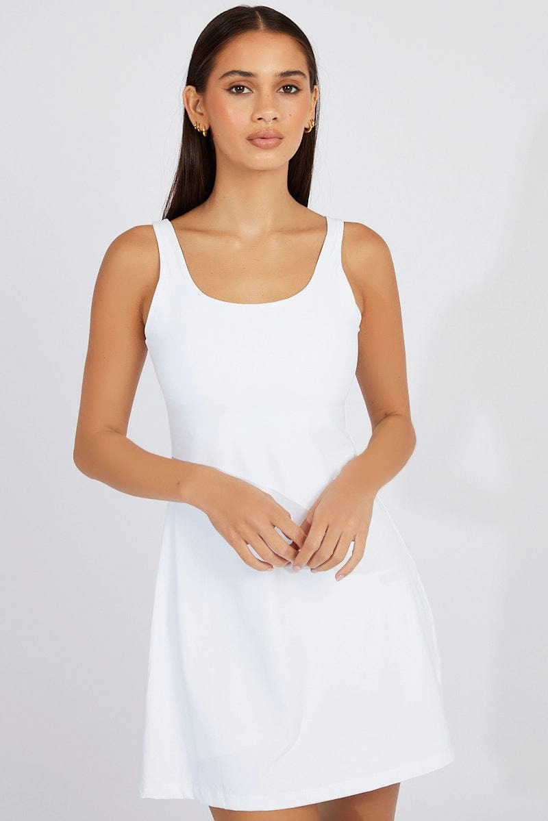 White Mini Dress Activewear