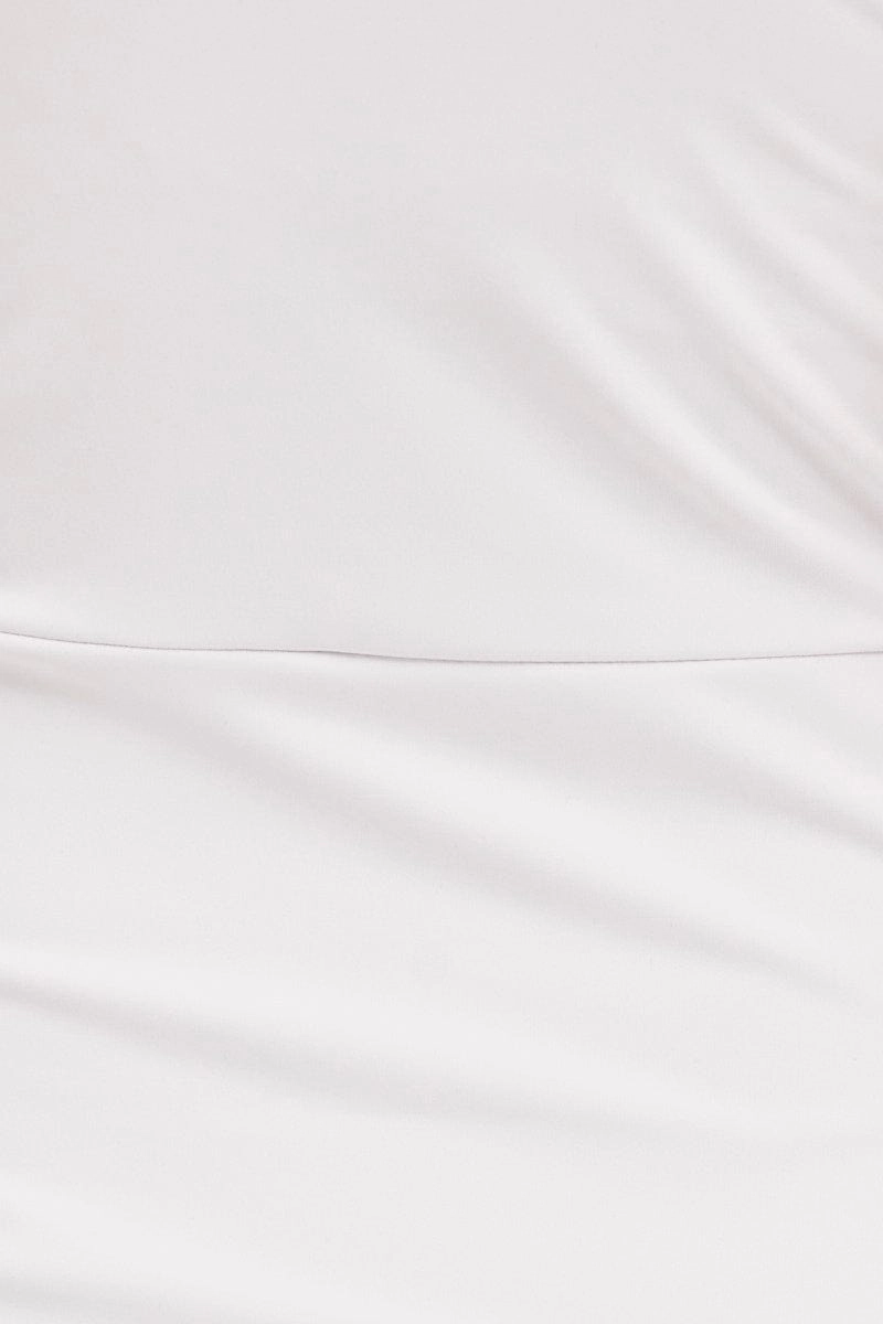 White Mini Dress Round Neck Activewear