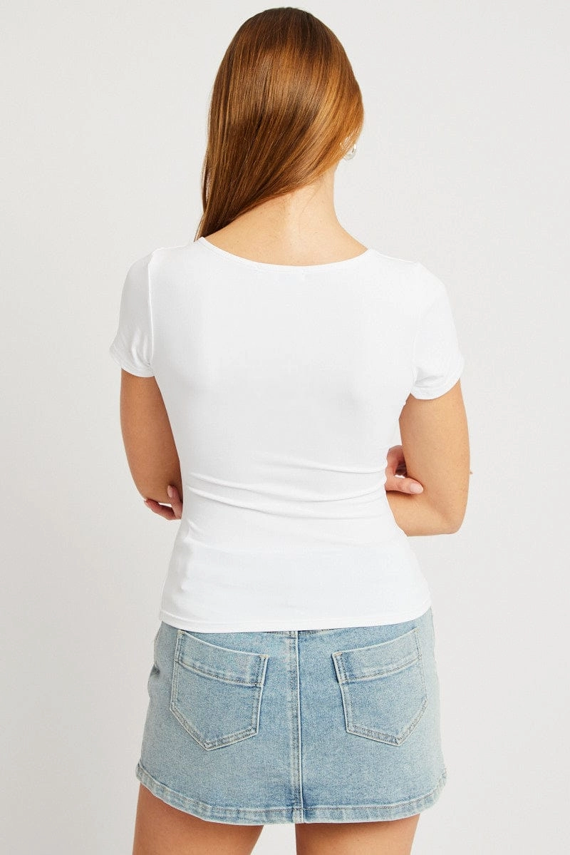 White Supersoft Top Short Sleeve