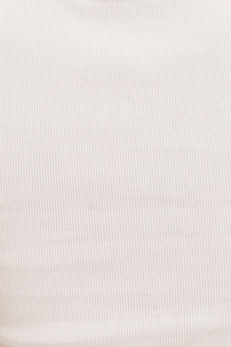 White Tank Top Sleeveless Crew Neck