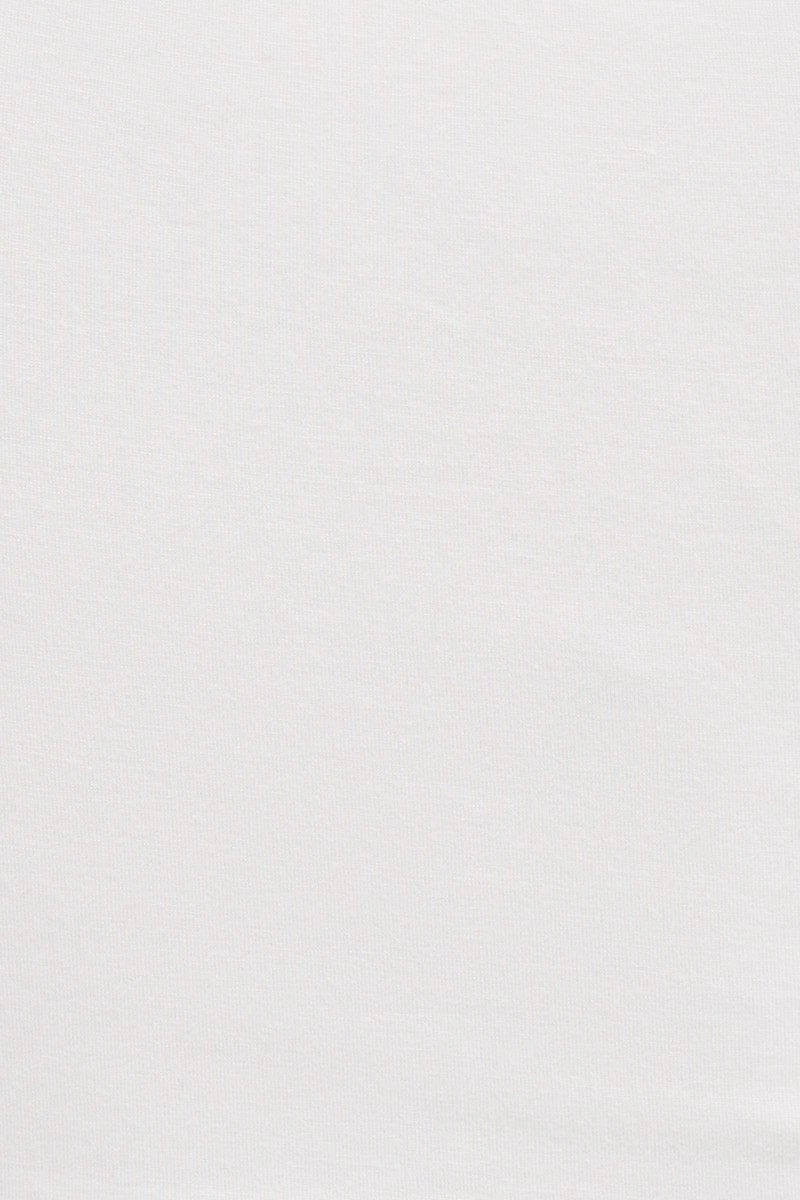 White Top Long Sleeve Lace Trim