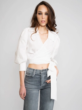White V-Neck Blouse