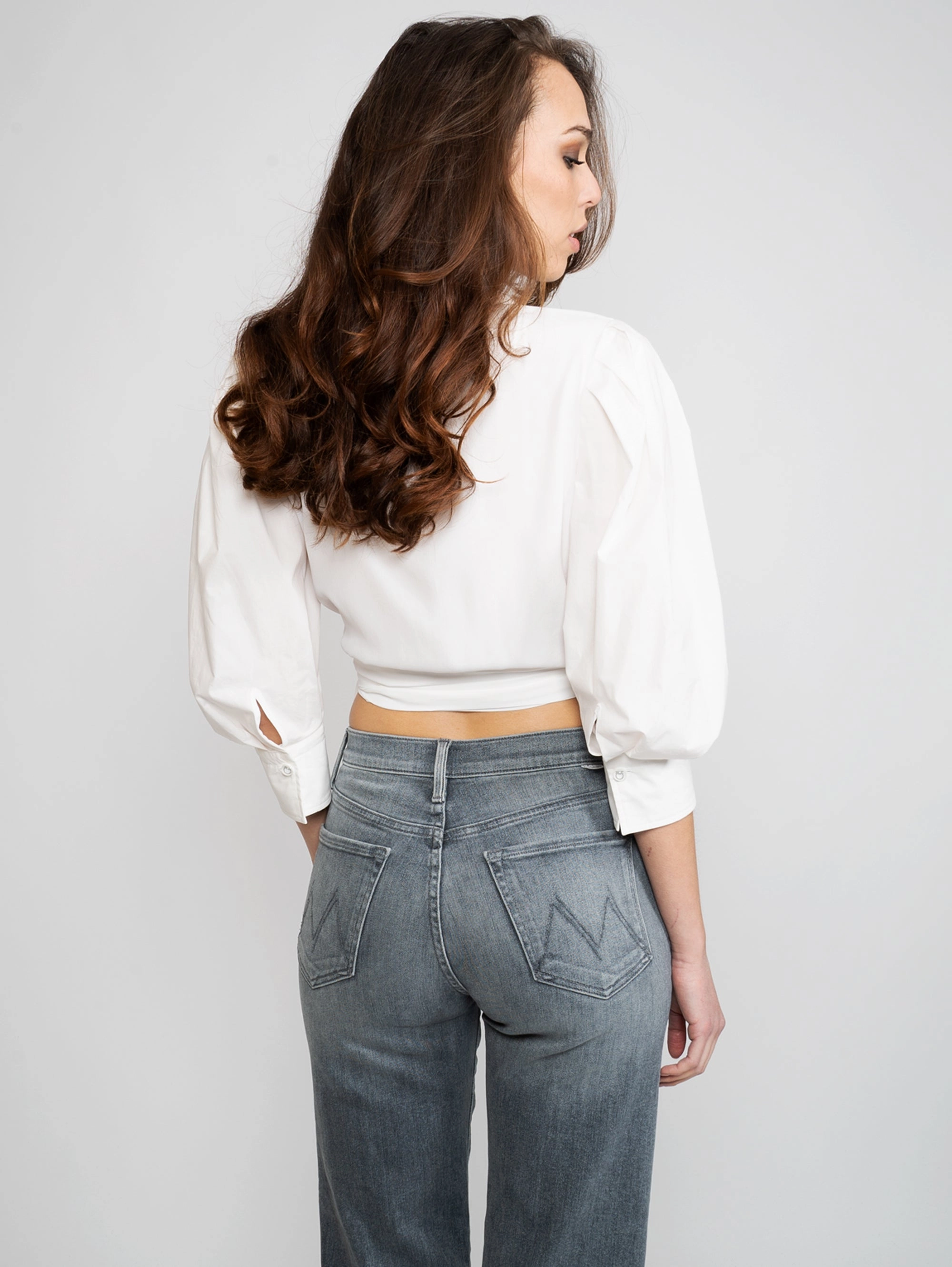 White V-Neck Blouse