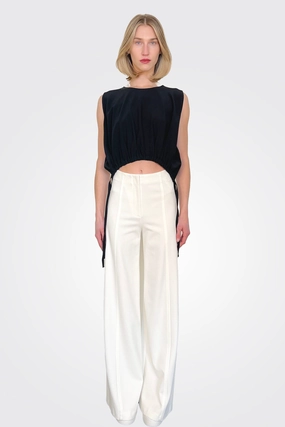 Wide Leg Trousers - Pumice