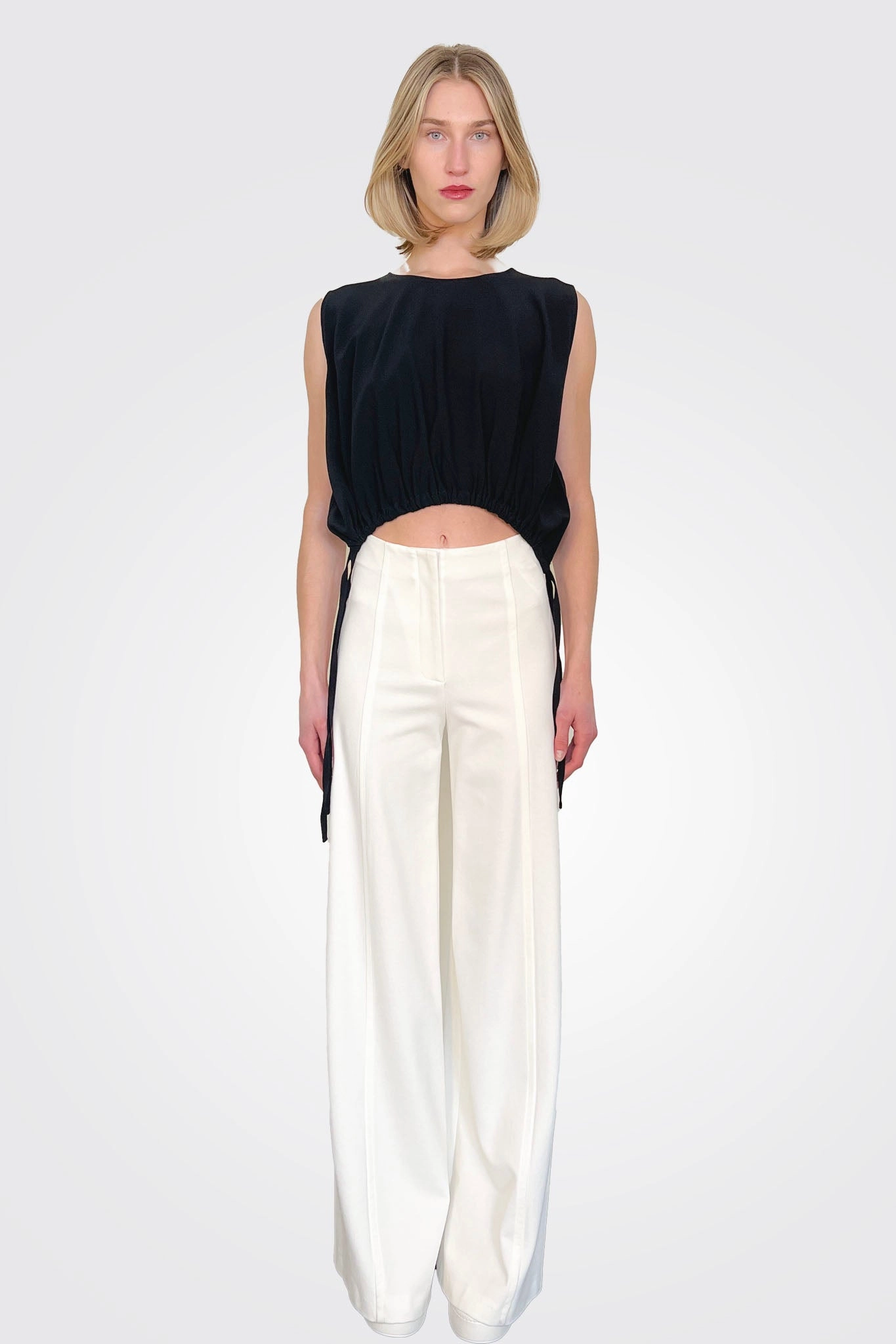 Wide Leg Trousers - Pumice