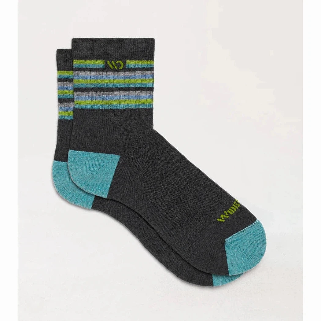Wide Open Women's Multi Stripe Midweight Micro Crew Sock