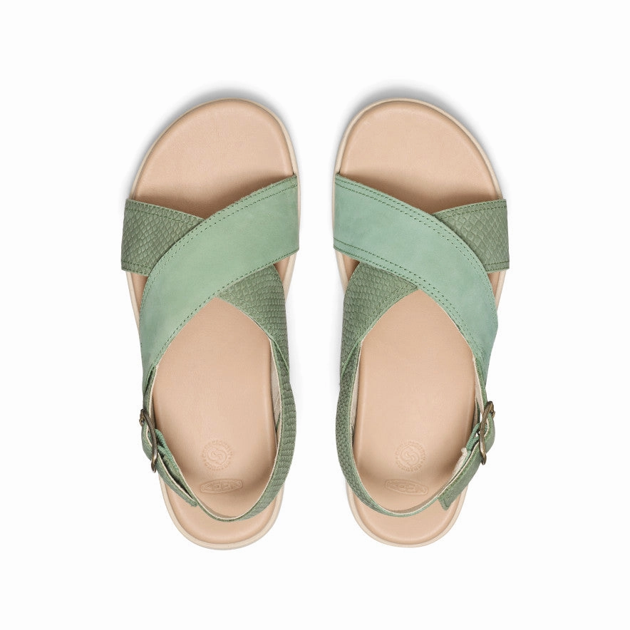 Women's Elle Luxe Cross Strap Sandal  |  Granite Green/Granite Green