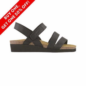 Women's Kayla - Black Matte Leather (Wide Width)