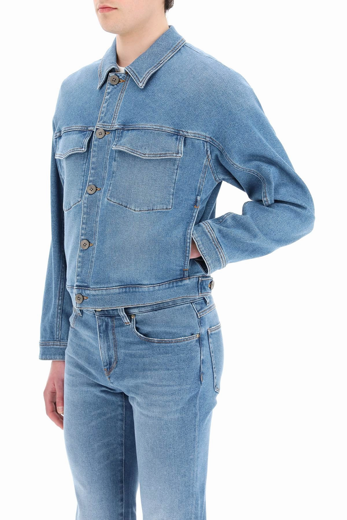 Z Zegna Buttoned Long-Sleeved Denim Jacket